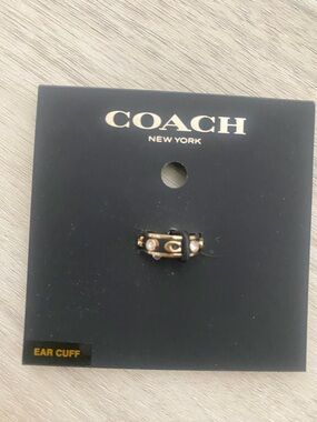 Coach Two-Tone Gold and Black Ear Cuff